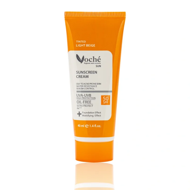 ضد آفتاب رنگی وچه شماره 01 بژ روشن پوست چرب و جوشدار SPF50