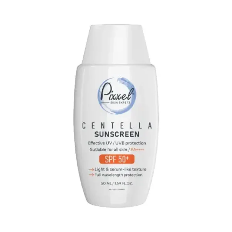 کرم ضد آفتاب پیکسل بی رنگ مدل سنتلا SPF 50