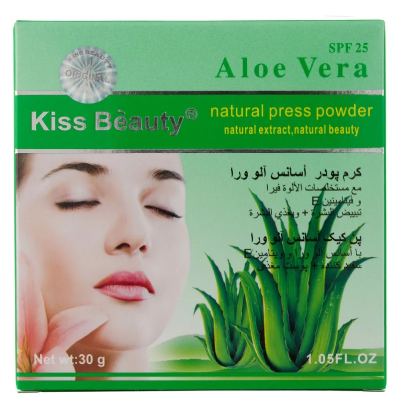 جعبه پنکک کیس بیوتی عصاره آلوئه ورا SPF25 مرطوب کننده
