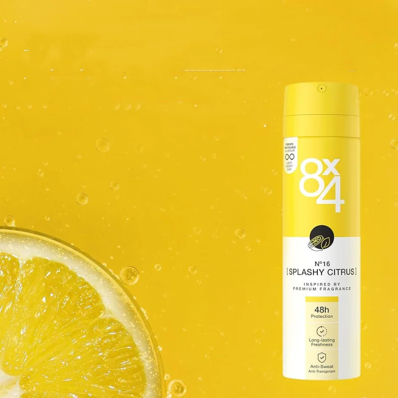 رایحه اسپری دئودورانت 8x4 رایحه Splashy Citrus شماره 16