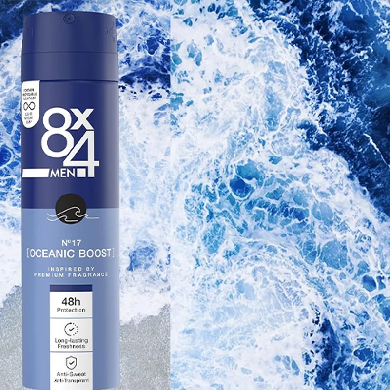 رایحه اسپری دئودورانت 8x4 رایحه Oceanic Boost شماره 17