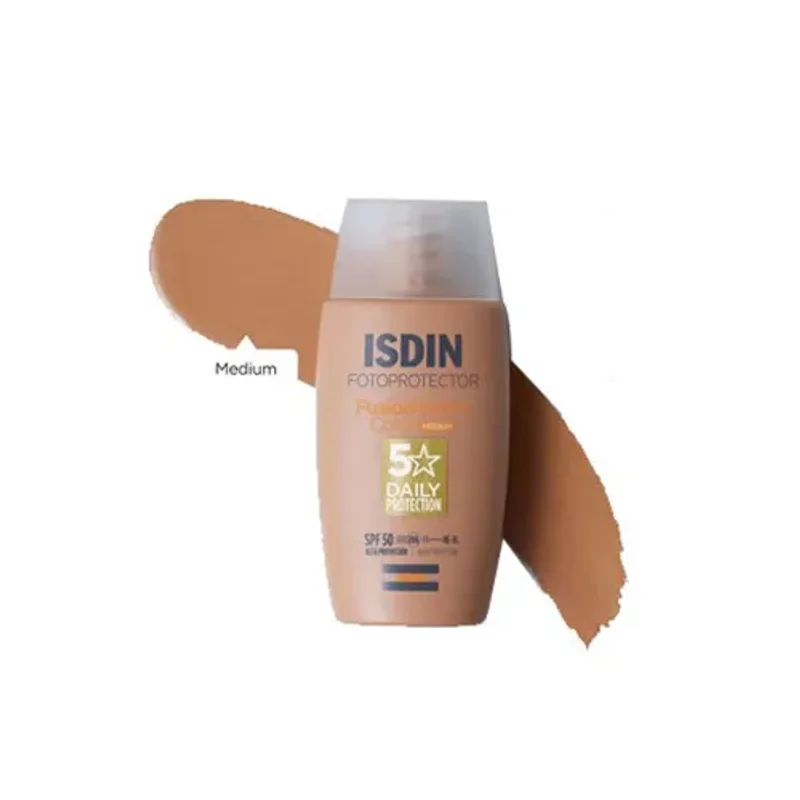 خرید کرم ضد آفتاب ایزدین رنگ مدیوم SPF50 فیوژن واتر مجیک