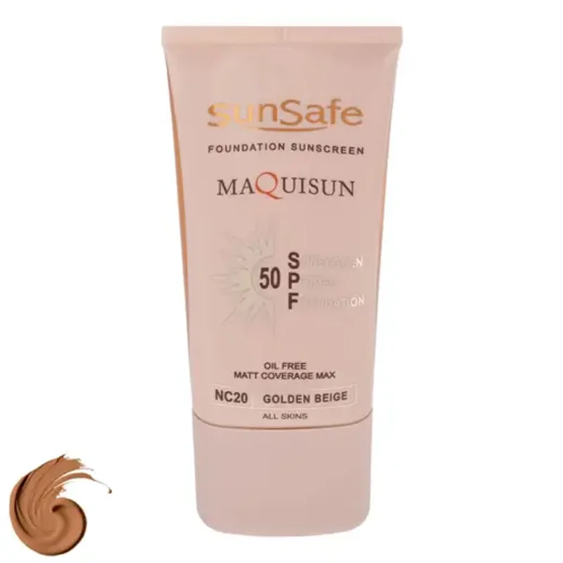 ضد آفتاب سان سیف SPF50 کرم پودری NC20 و پرایمری 12h مدل مکیسان