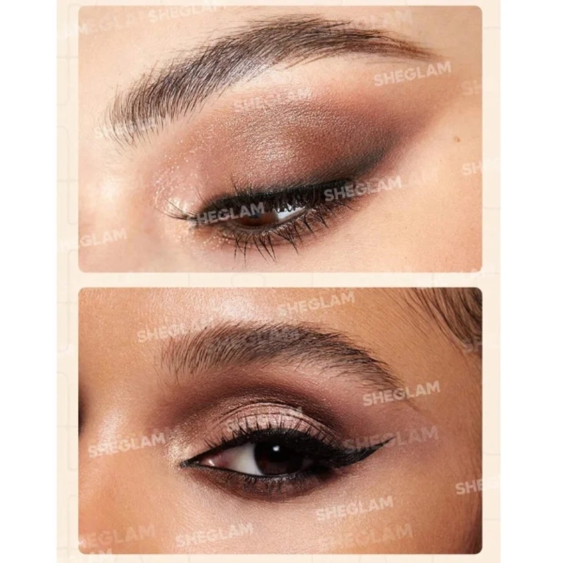 تست رنگ پالت سایه شیگلم مدل Love N Taupe روی چشم