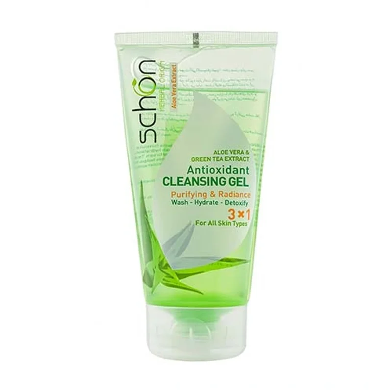 ژل شستشوی صورت عصاره چای سبز و آلوئه ورا شون 150ml