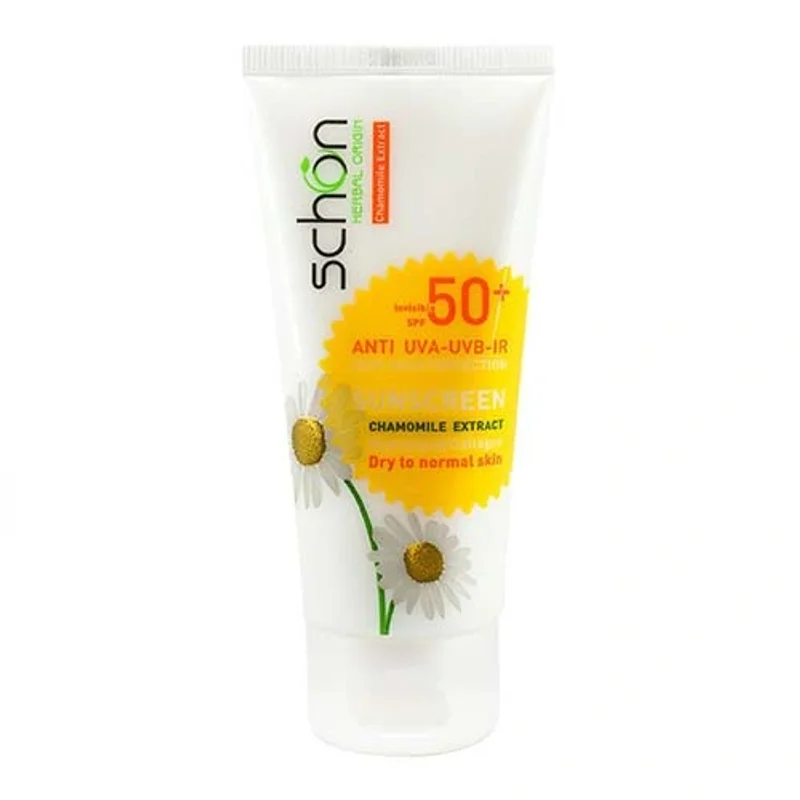 کرم ضد آفتاب بی رنگ شون SPF50 پوست خشک و نرمال