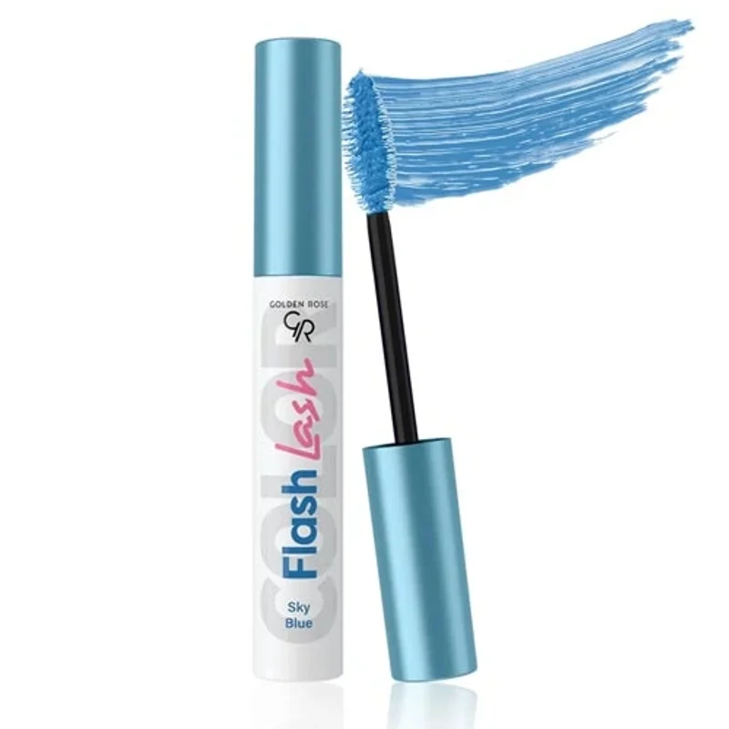 ریمل رنگی Flash Lash گلدن رز شماره 03 آبی آسمانی