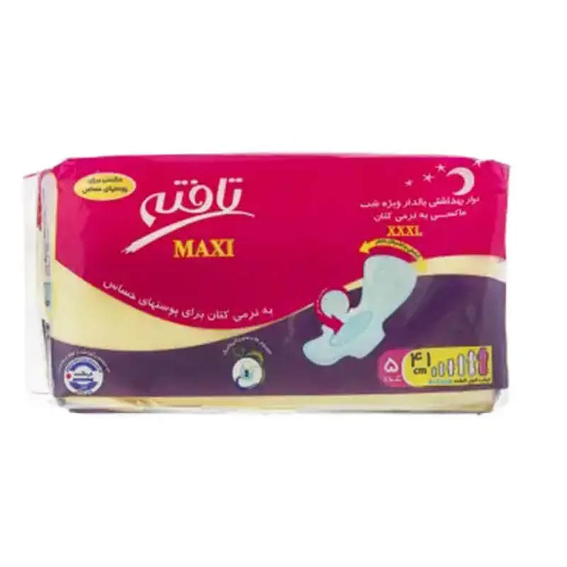 نوار بهداشتی بالدار ماکسی تافته خیلی بزرگ ویژه شب 5 عددی
