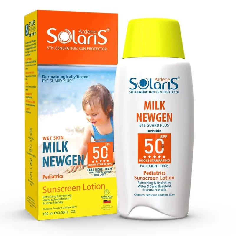 لوسیون ضد آفتاب کودک آردن سولاریس SPF50 مدل Milk Newgen