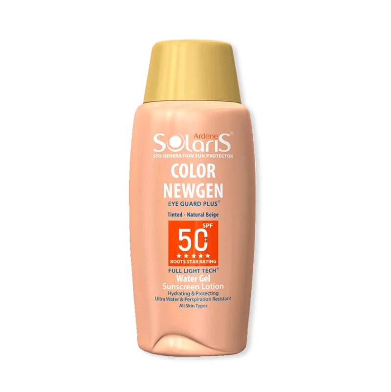 لوسیون آبی ضد آفتاب آردن سولاریس SPF 50 بژ طبیعی COLOR NEWGEN