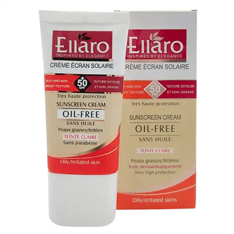 کرم ضد آفتاب بژ روشن الارو SPF50 فاقد چربی 40ml