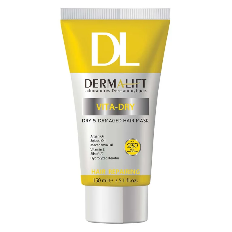 ماسک موهای خشک و آسیب دیده ویتا درای 150ml برند درمالیفت