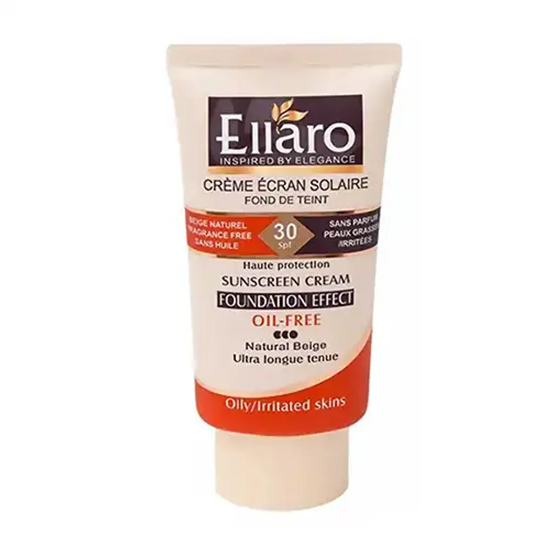کرم ضد آفتاب رنگی الارو SPF30 بژ طبیعی فاقد چربی 40ml
