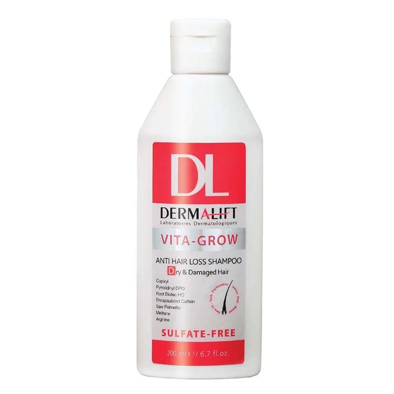 شامپو ضدریزش و تقویت کننده موی خشک ویتاگرو 200ml برند درمالیفت