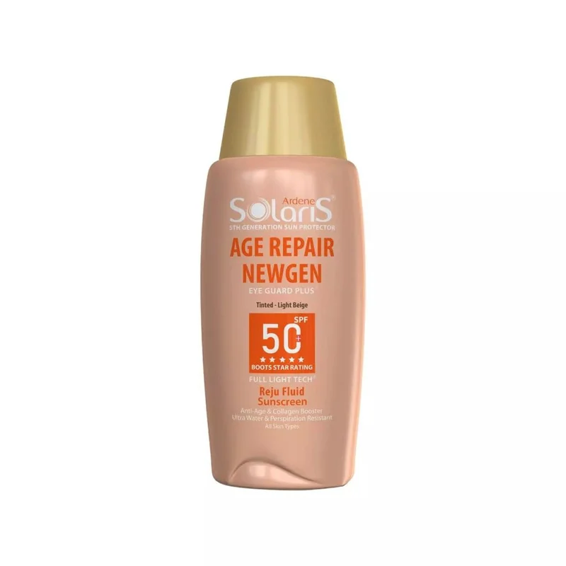 لوسیون آبی ضد آفتاب آردن سولاریس SPF 50 بژ روشن COLOR NEWGEN