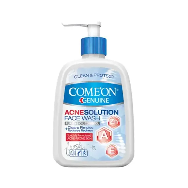ژل شستشوی صورت کامان پوست چرب و جوشدار 500ml