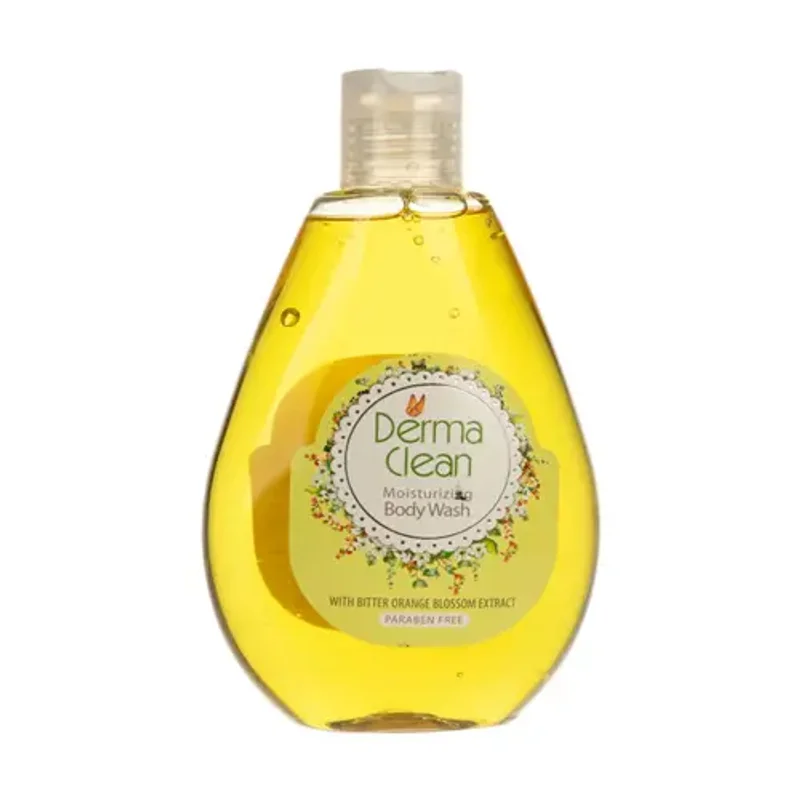 شامپو بدن مرطوب کننده و نرم کننده درماکلین شکوفه بهار نارنج 300ml